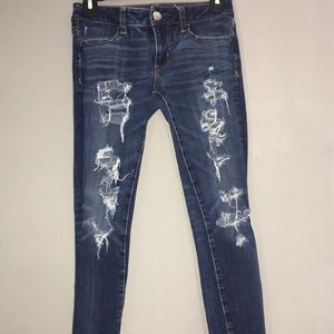 American Eagle distressed skinny jeans